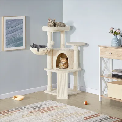 Kratzbaum Stabil Katzenkratzbaum Kletterbaum für Katzen groß 107cm Kratzbaum Stabil Katzenkratzbaum Kletterbaum für Katzen groß 107cm