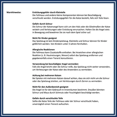 Lyra Pet® Canne à pêche pour chats avec souris noir