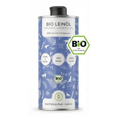 Wolfsbacher Natur Huile de lin bio pour chiens