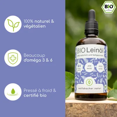 Wolfsbacher Natur Huile de Lin Bio