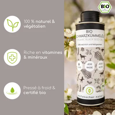 Wolfsbacher Natur Huile de Nigelle Bio
