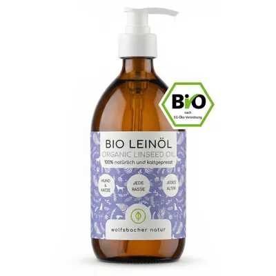 Wolfsbacher Natur Huile de lin bio pour chiens