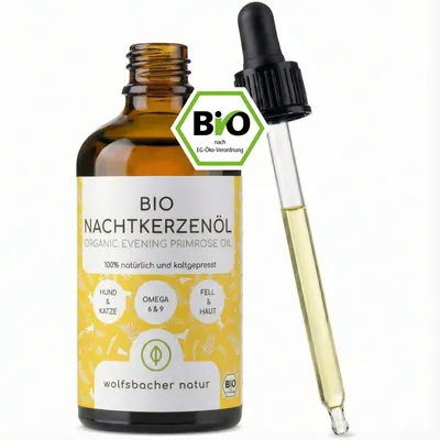 Wolfsbacher Natur Huile d’onagre bio pour chiens