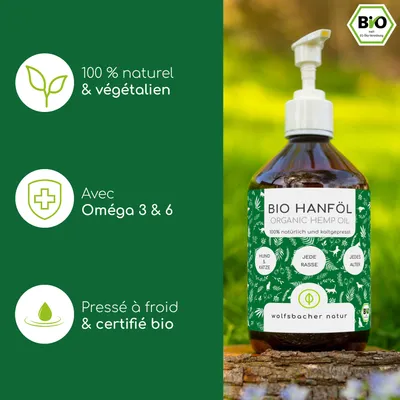 Wolfsbacher Natur Huile de Chanvre Bio Wolfsbacher Natur Huile de Chanvre Bio
