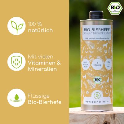 Wolfsbacher Natur Bio Bierhefe flüssig für Hunde