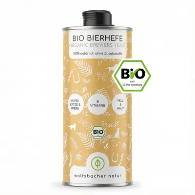 Wolfsbacher Natur Levure de bière bio liquide pour chiens