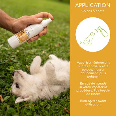 Wolfsbacher Natur Spray pour le pelage à la noix de coco pour chiens