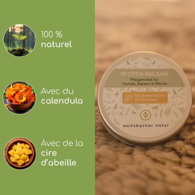 Wolfsbacher Natur Baume pour coussinets des chiens