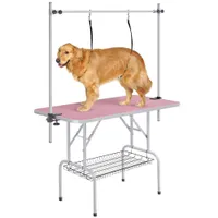 Table De Toilettage Pour Chien/chat/animaux Réglable Rose
