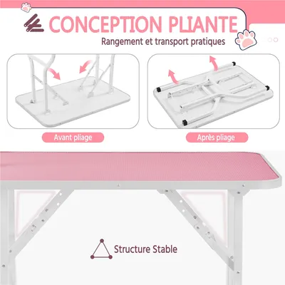Yaheetech Table de Toilettage pour Animaux