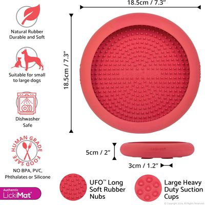 Lickimat UFO - Tapis de léchage à ventouses pour chiens et chats