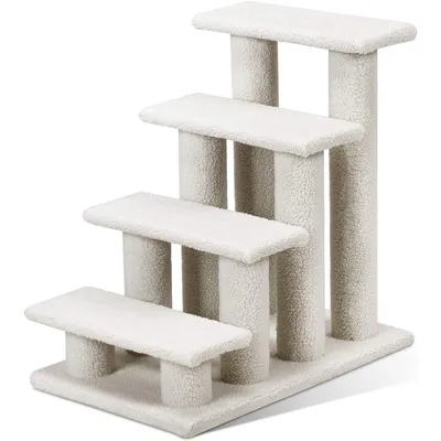 GIANTEX Escalier pour Chat 4 Étages avec Griffoir et Centre d’Activités