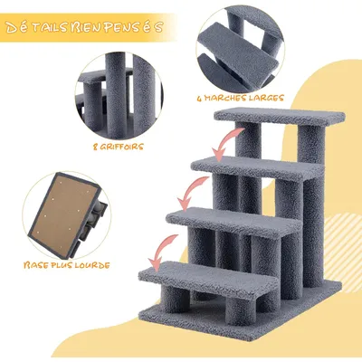 GIANTEX Escalier pour Chat 4 Étages avec Griffoir et Centre d’Activités GIANTEX Escalier pour Chat 4 Étages avec Griffoir et Centre d’Activités