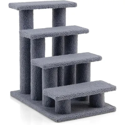 GIANTEX Escalier pour Chat 4 Étages avec Griffoir et Centre d’Activités