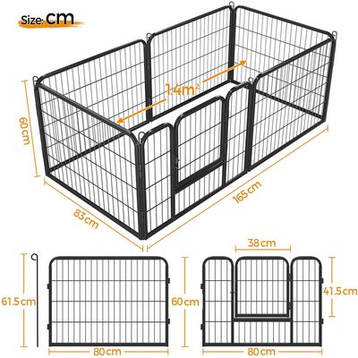Parc Enclos Pour Chiens Chiot Lapin Rongeur Pliable 80x60 Cm