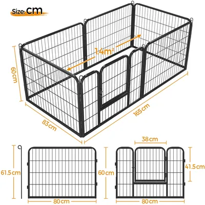 Parc Enclos Pour Chiens Chiot Lapin Rongeur Pliable 80x60 Cm