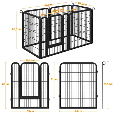 Yaheetech Parc pour animaux de compagnie en Métal