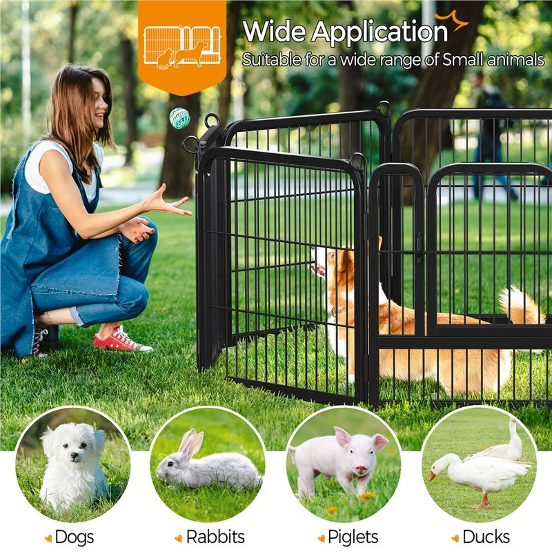 Yaheetech Parc pour animaux de compagnie en Métal