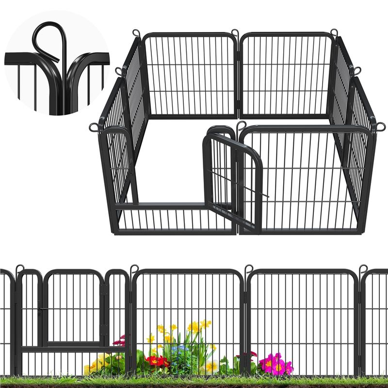 Yaheetech Parc pour animaux de compagnie en Métal