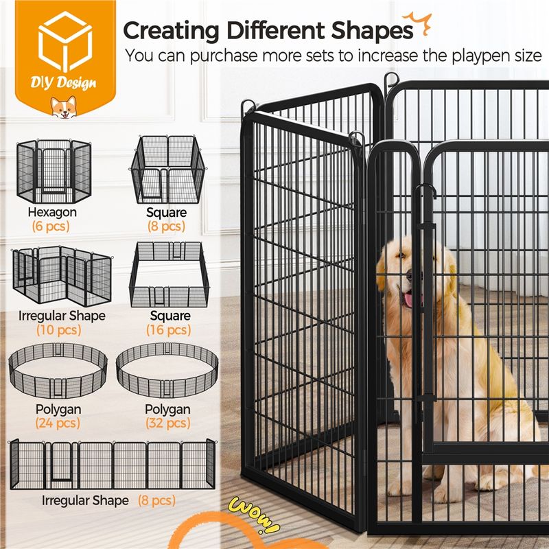 Yaheetech Parc pour animaux de compagnie en Métal