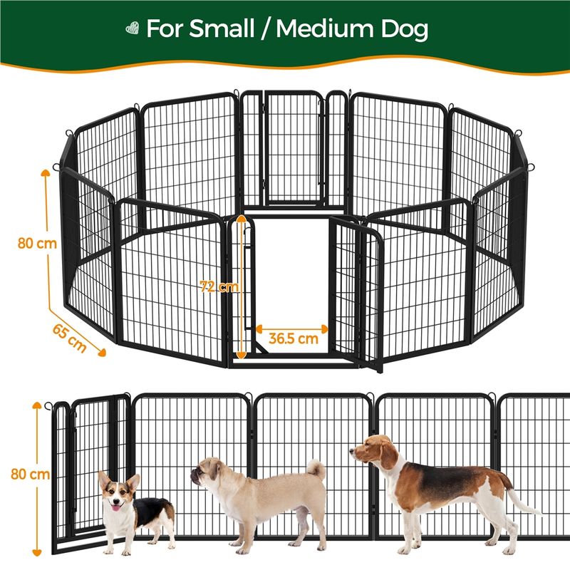 Yaheetech Parc pour animaux de compagnie en Métal