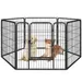 6 Panneaux Parc Enclos Pour Chiens Chiots Lapins Métal