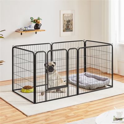 6-teilig Welpenlaufstall 80 x 80 cm Welpenauslauf Laufgitter Absperrgitter