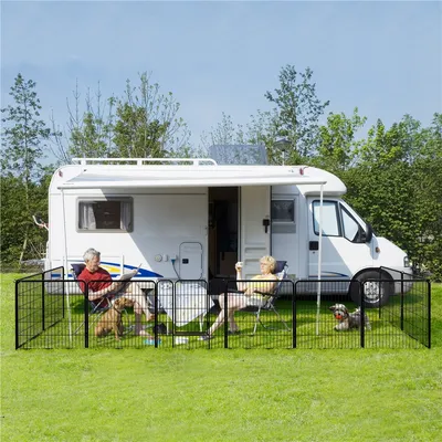 6 Panneaux Parc Enclos Pour Chiens Chiots Lapins Métal