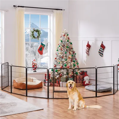 Welpenlaufstall Welpenauslauf mit 8 Gitter für Hunde Wohnung & Garten Welpenlaufstall Welpenauslauf mit 8 Gitter für Hunde Wohnung & Garten