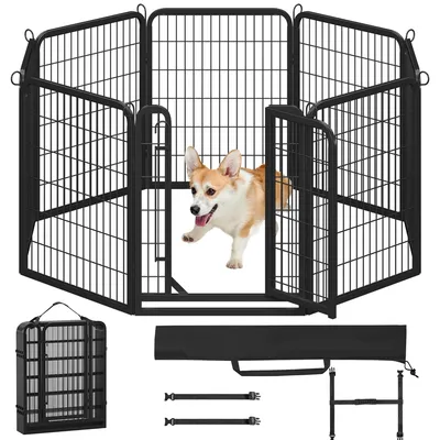 Welpenlaufstall Welpenauslauf mit 8 Gitter für Hunde Wohnung & Garten Welpenlaufstall Welpenauslauf mit 8 Gitter für Hunde Wohnung & Garten