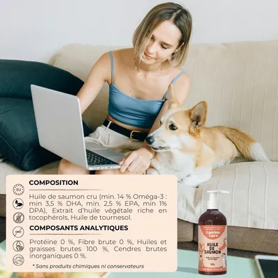 Lamina Care - Huile de Saumon Enrichie en Oméga 3 et 6, EPA et DHA