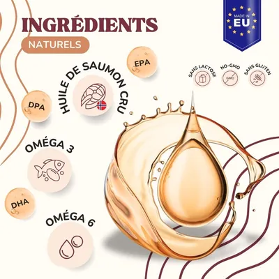 Lamina Care - Huile de Saumon Enrichie en Oméga 3 et 6, EPA et DHA