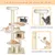 GIANTEX Árbol para trepar con ganchos giratorios, asideros de sisal y Condo