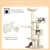 GIANTEX Árbol para trepar con ganchos giratorios, asideros de sisal y Condo