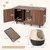 GIANTEX 3 en 1 Maison de Toilette pour Chat,2 Porte avec Pieds Amovibles GIANTEX 3 en 1 Maison de Toilette pour Chat,2 Porte avec Pieds Amovibles