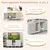 GIANTEX 3 en 1 Maison de Toilette pour Chat,2 Porte avec Pieds Amovibles GIANTEX 3 en 1 Maison de Toilette pour Chat,2 Porte avec Pieds Amovibles