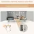 GIANTEX 3 en 1 Maison de Toilette pour Chat,2 Porte avec Pieds Amovibles GIANTEX 3 en 1 Maison de Toilette pour Chat,2 Porte avec Pieds Amovibles