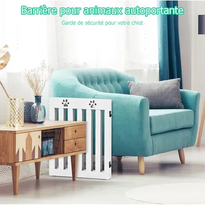 GIANTEX Barrière de Protection Pliable, Grille de Sécurité à Charnière