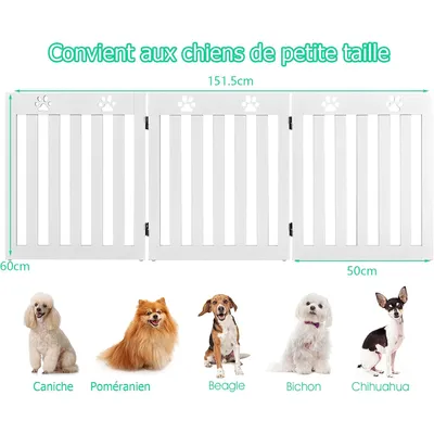 GIANTEX Barrière de Protection Pliable, Grille de Sécurité à Charnière
