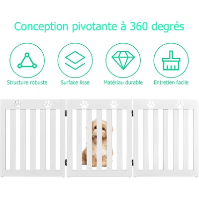 GIANTEX Barrière de Protection Pliable, Grille de Sécurité à Charnière