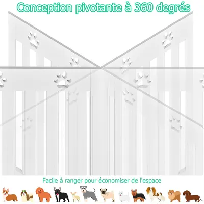 GIANTEX Barrière de Protection Pliable, Grille de Sécurité à Charnière