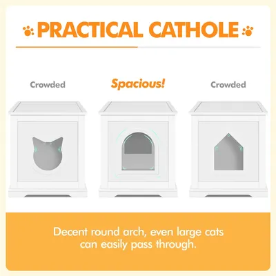 Yaheetech Cache Litière Bois