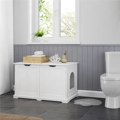 Yaheetech Cache Litière Bois