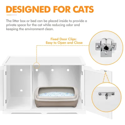 Yaheetech Cache Litière Bois