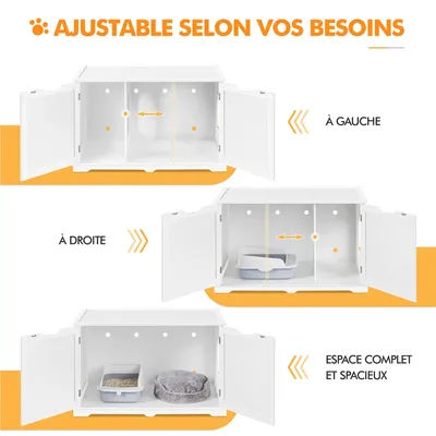 Yaheetech Cache Litière Bois