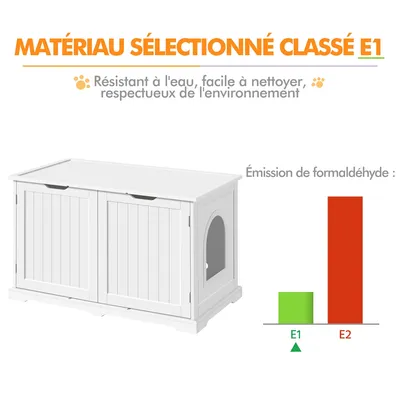 Yaheetech Cache Litière Bois