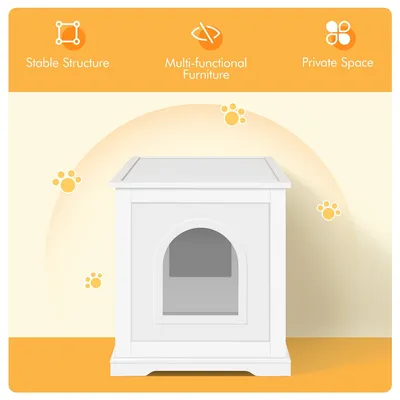 Yaheetech Cache Litière Bois