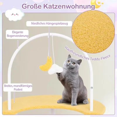 GIANTEX Kratzbaum Mit Stabilem Rahmen Und Bequemem Sitz In Sanfter Mondform GIANTEX Kratzbaum Mit Stabilem Rahmen Und Bequemem Sitz In Sanfter Mondform