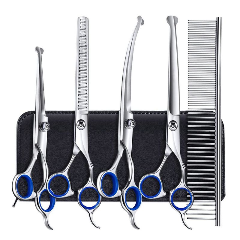 MCBOSON Ciseaux professionnels 6 en 1