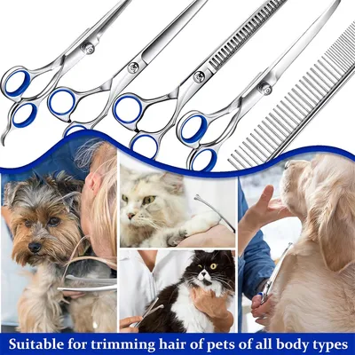 MCBOSON Ciseaux professionnels 6 en 1